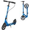 VEVOR Monopattino con 2 Ruote per Bambini da 8 Anni, Monopattino Pieghevole per Mobilità Urbana Carico max. 100kg Altezza Regolabile a 3 Livelli, Pedana Antiscivolo e Freno a Mano, Nero Blu
