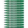 Pentel Pen N50 Marcatore Permanente Punta Conica verde 12 Pezzi