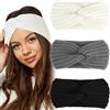 poraceous 3 Pezzi Fascia per Capelli, Lavorata a Maglia, Fascias Capellis Donna, Fascia Invernale Lavorata Maglias Elasticità, Fasce per Capelli Lavorate a Maglia, per Running, Sciare