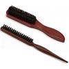 Kunoli 2 spazzole di cinghiale, spazzola per capelli, setole di cinghiale Sleek Bun Brush Teasing Hair Brush Toupierbbürste Boar Bristle Brush Setole Spazzola per capelli naturali per capelli barba