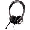 V7 Cuffia con microfono V7 HU521-2EP cuffia e auricolare Cablato A Padiglione Ufficio Nero, Argento [HU521-2EP]