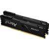 Kingston Technology Memoria Kingston Technology FURY 32GB 3200MT/s DDR4 CL16 DIMM (Kit da 2) 1Gx8 Beast Black [KF432C16BB1K2/32]