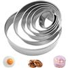 Xyvor 6 Pezzi Coppapasta Tondi, Coppa Pasta Di Acciaio, Formine per Biscotti Rotondo Acciaio Inox, Tagliabiscotti, Stampini per Biscotti, Stampi Tondi Coppa Pasta, Per Pasticcini, Biscotti e Ciambelle