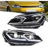 VLAND Motor VLAND Full LED Fari per Golf 7 TSI TDI Hatchback Variant Halogen 2013-2017 [Non per GTI/Xenon/Sportsvan], Indicatori di direzione dinamici, 1 coppia