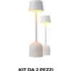 Pyramidea Kit 2 Lampade da Tavolo Colore Bianco LRP10B