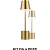 Pyramidea Kit 4 Lampade da Tavolo Colore Gold LRP11G