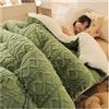 YRRA Trapunta Invernale, Coperta in Cashmere, Coperta Pesante per Letto, Piumino Matrimoniale Invernale Caldo, Coperta per Biancheria da Letto Domestica,Verde,200x230cm(5kg)