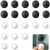 Rairsky 20 pezzi manopole autoadesive per cassetti, Pomelli per Cassetti Rotondi in Plastica, Autoadesive Maniglia Manopole, Manopole Nere per Mobili per Gli Armadietti, Finestre, Self Adhesive Drawer Knobs