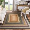 Safavieh Tappeto Contemporaneo per Soggiorno, Sala da Pranzo, Camera da Letto - Lavabile in Lavatrice e Reversibile - Braided Collection, A Pelo Corto, Multicolore, 120 X 120 cm