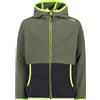 CMP - Kid Jacket Fix Hood, Olive, 98