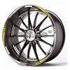 Senza marchio Set BMW S1000R Adesivi Cerchioni Decalcomania Moto Strisce GIALLO BIANCO