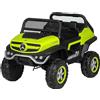 Auto Elettrica per Bambini Mercedes Unimog 12V 2 Posti Monitor Touchscreen Mp4-Verde