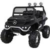Auto Elettrica per Bambini Mercedes Unimog 12V 2 Posti Monitor Touchscreen Mp4-Nero