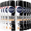Nivea Men Black & White Invisible Ultimate Impact Deodorante Uomo Spray Antitraspirante 48h SkinActive Protection Contro Cattivi Odori Sudore Macchie Residui Irritazioni - 8 Flaconi da 150ml