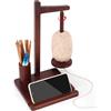 Aeelike Porta filato magnetico, porta filato in legno per uncinetto, grande supporto per lana per uncinetto e lavoro a maglia, supporto magnetico per gomitoli con contenitore e supporto per telefono