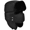 byou Cappelli Aviatore da Uomo,Trapper Cappello Inverno Nero Prova del Vento Bomber Cappello con Scaldacollo e Maschera Staccabile per Sciare Pattinando Arrampicata Altre attività all'aperto