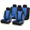 Auto Accessori Lupex Set Coprisedili Auto Universali LS06 Colore Blu Anteriori e Posteriori in Poliestere Utilitaria No Suv