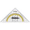 Westcott E-10133 BP-I Squadra geometrica con impugnatura estraibile in plastica, confezione da 20, 14 cm, trasparente