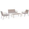 BIZZOTTO Set per Esterno con Cuscini Bizzotto Sarita 4PZ Tortora - 0650054