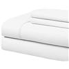 Cathay Home 90 gsm Solid Sheet Set, California King, Nero, White, Completo