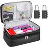 TUOJINRUIDA Borsa Portaoggetti Chiudibile per Sex Toys - Organizer a 2 Scomparti con 2 Serrature a Combinazione, Custodia Discreta per Vibratori, Lubrificanti, Sex Toy e Accessori Intimi
