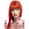 Crazy Color 4 Confezioni Tintura Per Capelli Semi-Permanente Coral Red - Rosso - 1060 Gr