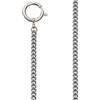 REGENT Orologio da tasca, catena per orologio da tasca con moschettone e anello a molla in diverse varianti, Ps-05 - Grigio 5 Mm, Classico