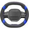 Mayco Bell Coprivolante per auto in pelle microfibra adatto per 3008 4008 5008 2016-2019 508 208 2019 e-208 e-208 (nero blu)