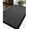 Mibao Zerbino per porta d'ingresso, resistente e durevole, tappetino di benvenuto per esterni e interni, cattura lo sporco, impermeabile, super assorbente, per ingresso, esterno, patio, veranda, 45,7