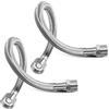 HIKPACKER 2 Pezzi Tubo Corazzato in Acciaio Inox 30.5cm/31.5cm Flessibile con Tessitura Ultra-Fine, Durevoli Anti-Corrosione & Anti-Scoppio per Acqua Potabile, Collegamenti Idraulici e Installazioni Sanitarie