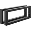 HOLZBRINK Supporti per mensole in metallo 40x15 cm HLA-A (2 pz) | Reggimensole da muro, staffe per mensole lavabo da appoggio, o soggiorno | Colore: Nero