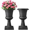 VEVOR Vaso per Fioriere in Plastica 40 x 67 cm, Vaso da Fiori Classico, Set da 2, Urna da Giardino per Piante Urna in Plastica da Fiori per Interni, Esterni, Eventi, Palcoscenici, Ingressi, Nero