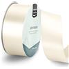 Vaessen Creative Nastro di Raso Bianco Antico - Nastro Colorati 20 m x 38 mm per il Fai-da-te - Decorazioni Matrimonio - per Regali e Segnalibri
