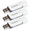 PHILIPS Pen Drive 32gb USB 2.0 Philips Snow Edition Grey FM32FD70E/00 chiavetta flash drive (32 GB) confezione da 3 pezzi
