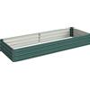 Outsunny Letto per Orto Rialzato in Metallo da Esterno, Portapiante da Giardino per Fiori ed Erbe Aromatiche, Verde|Aosom