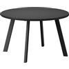 Outsunny Tavolino da Giardino Rotondo in stile Industriale con Piedini Antiscivolo, in Metallo, Ø70x42 cm, Nero
