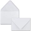 NEUSER PAPIER 50 buste da lettera, formato DIN B6, 12 x 18 cm, con chiusura da incollare a umido, in carta fine robusta da 100 g/m², colore: bianco