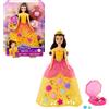 Mattel MATTEL Disney Princess Flower Fashion Belle Doll con 20 ciondoli, gonna personalizzabile e custodia