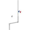 Coppercart Manovella completa per tapparelle rotanti, 1200 mm, asta E611A, acciaio laccato bianco, diametro 12 mm, manico ergonomico e clip da parete, qualità francese