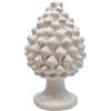 sicilia bedda - Pigna in Ceramica Siciliana - Prodotto Realizzato Interamente a Mano - Pigna Decorativa (Bianco Lucido, 13_x_8Cm)