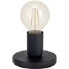 Eglo Lampada da tavolo Pozello, decorazione minimalista, in metallo nero, con interruttore, per soggiorno o comodino, compatibile con lampadine XXL E27