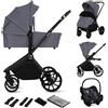 LIONELO Mika Plus Passeggino Trio con Navicella e Seggiolino Auto 0-48 Mesi