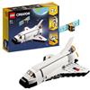 Lego creator 31134 space shuttle, set 3 in1 con astronauta e astronave giocattolo, giochi per bambini 6+ idea regalo creativa