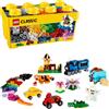 LEGO, LEGO CLASSIC LEGO Classic 10696 Scatola Mattoncini Creativi Media, Contenitore per Costruire Fiori, Macchina, Treno e Aereo Giocattolo