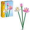 LEGO, LEGO CREATOR LEGO CREATOR 40647 FIORI DI LOTO, FIORI FINTI PER BAMBINI DA 8+, BOUQUET REGALO PER SAN VALENTINO, PER LEI O LUI, DONNA O UOMO