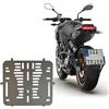 3D Carbon Design 1 portatarga da 220 x 200 mm, 22 x 20 cm, senza telaio, 100% acciaio inox (antiruggine), 0,8 mm di spessore, per moto, scooter, trattore, quad, camion, SUV