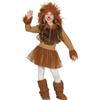 FIESTAS GUIRCA | Costume da Leonessa Bambina (7-9 Anni) - Cappuccio, Coda e Vestito - Costumi da Animali per Halloween, Carnevale e Feste in Maschera - Ideale per Bambine - Marrone