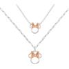 Disney Set di Collana con Scritta Minnie Mouse, placcata in Due tonalità, per Madre