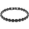 Swarovski Bracciale Angelic Taglio tondo, Nera, placcato rutenio nero