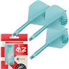 Target Darts Target Japan Acquamarina K Flex Freccette Voli e Alberi Sistema, N. 2 | Confezione da 3 Kflex Tutto in Uno Voli, JPN Esclusivi Accessori | K-Flex Freccette Aste - Intermedio